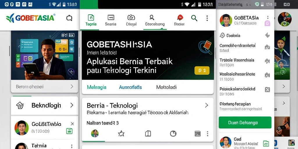 Tampilan antarmuka GOBETASIA yang modern dan fungsional.