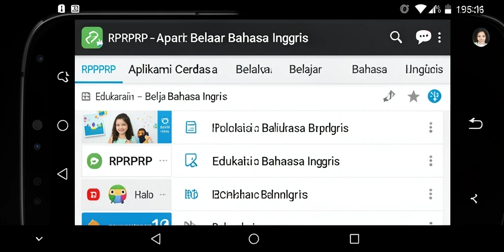 Antarmuka RPRPRP yang ramah pengguna untuk belajar Bahasa Inggris.