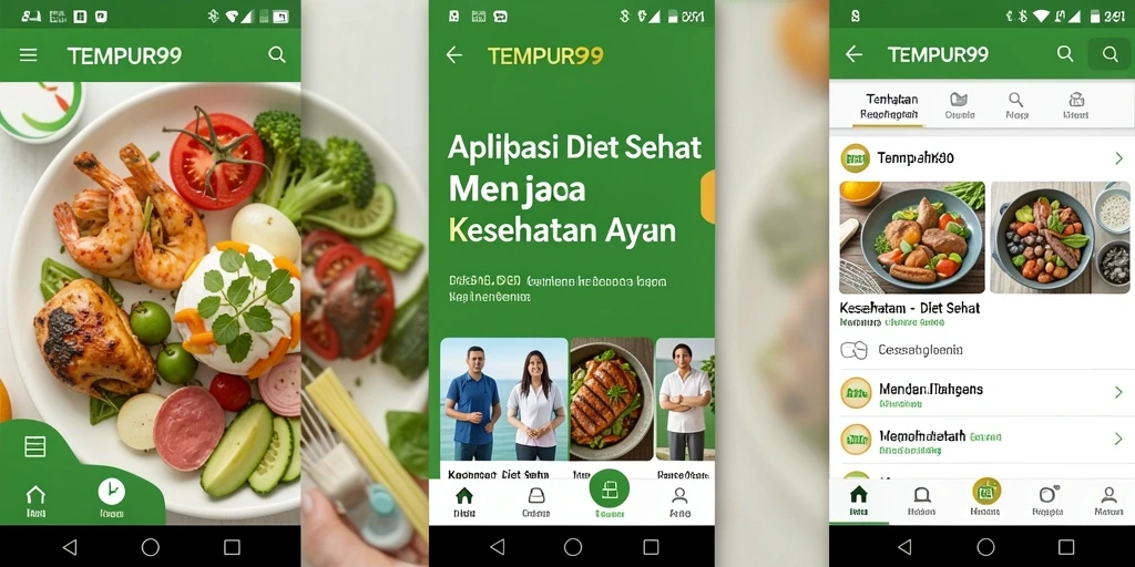 Antarmuka TEMPUR99 yang intuitif dan menarik untuk diet sehat.