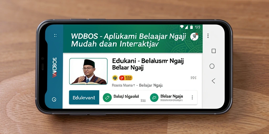 Antarmuka aplikasi WDBOS untuk belajar ngaji yang mudah dan menarik.